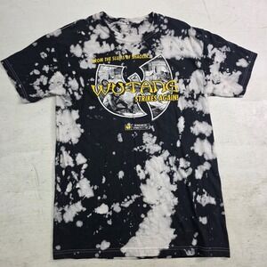 Wu Tang Rap Hip Hop T-Shirt Bleach Splatter Tie Dye Slums Of Shaolin Men's M EUC